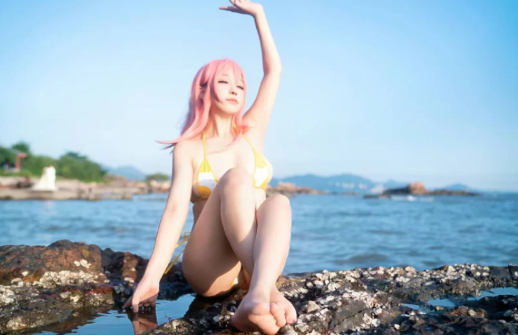 【美图】七七娜娜子 - 穗香泳衣-春日ACG